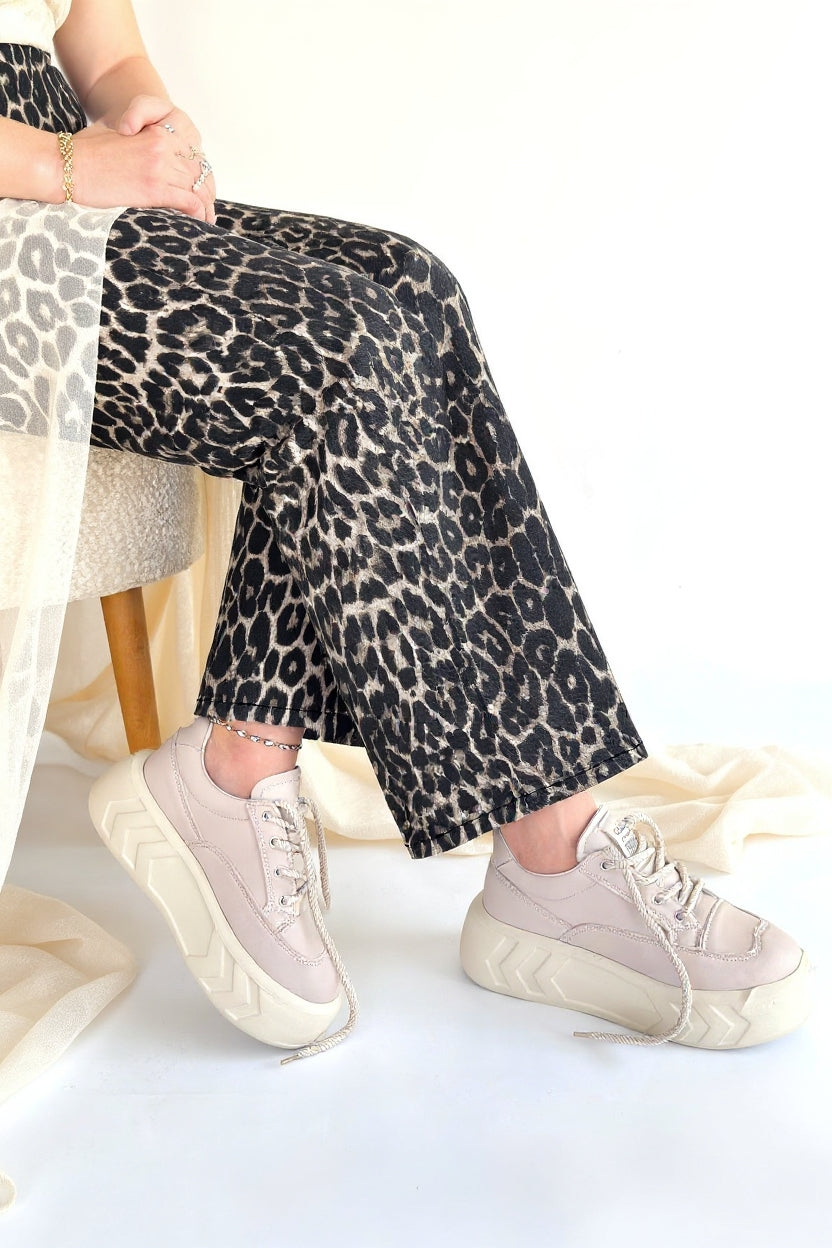 Emwa Kadın Bej Bağcıklı Spor Ayakkabı