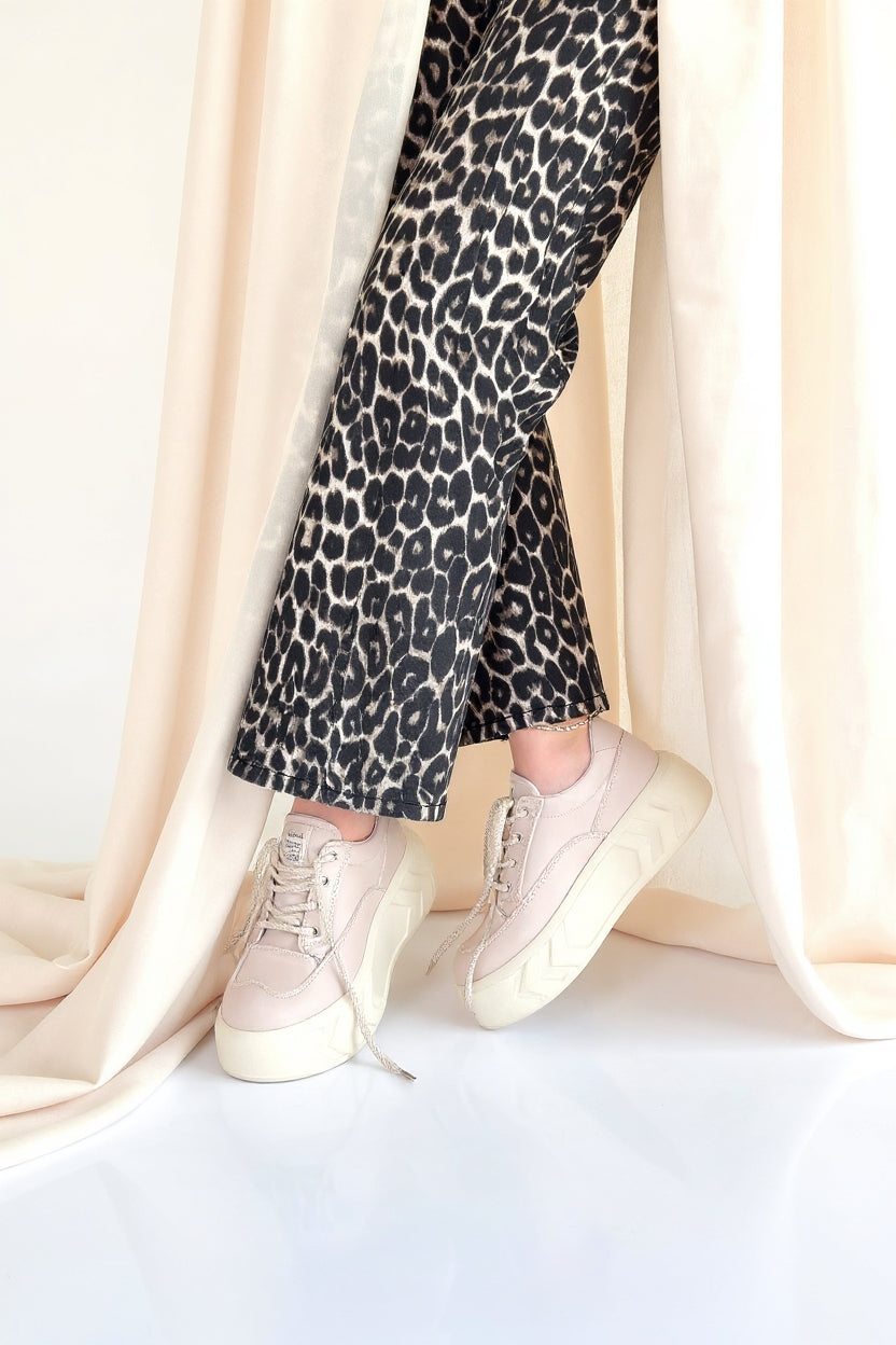 Emwa Kadın Bej Bağcıklı Spor Ayakkabı