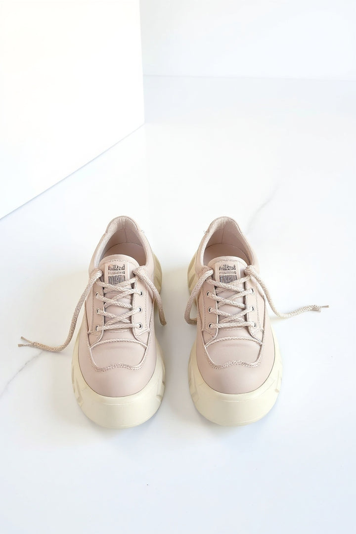 Emwa Kadın Bej Bağcıklı Spor Ayakkabı