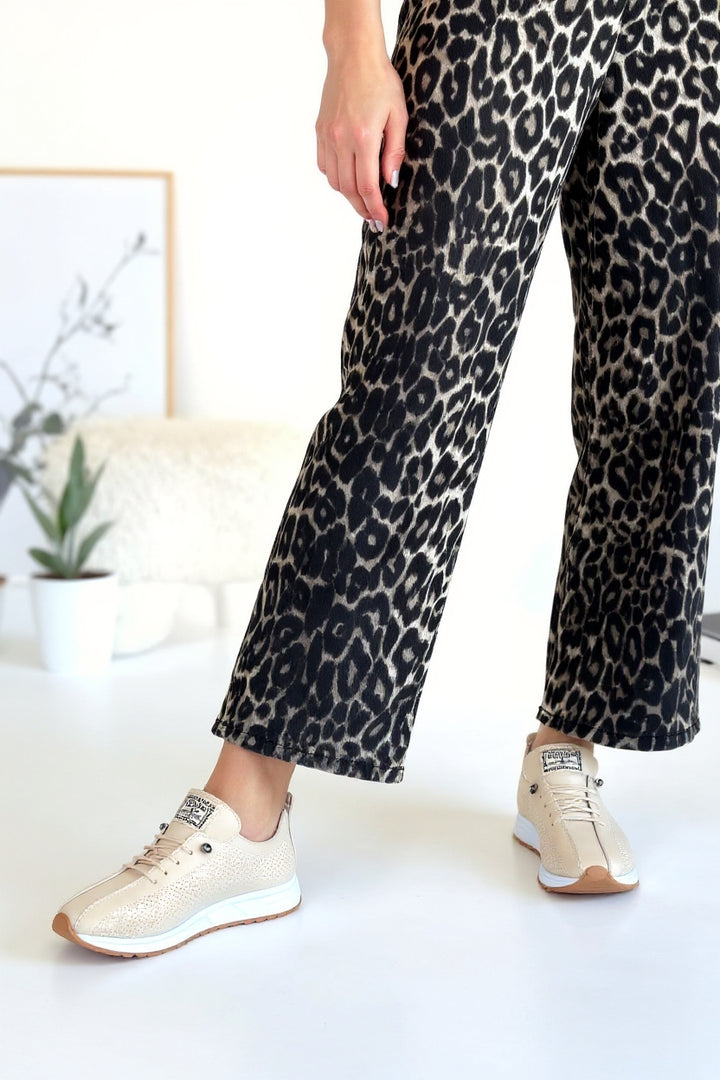 Fiert Kadın Bej Bağcıklı Spor Ayakkabı