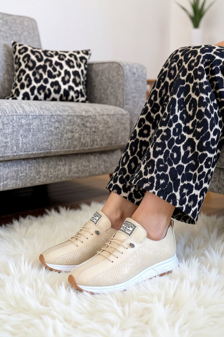 Fiert Kadın Bej Bağcıklı Spor Ayakkabı