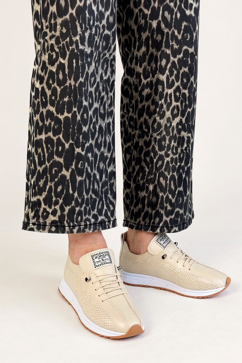 Fiert Kadın Bej Bağcıklı Spor Ayakkabı