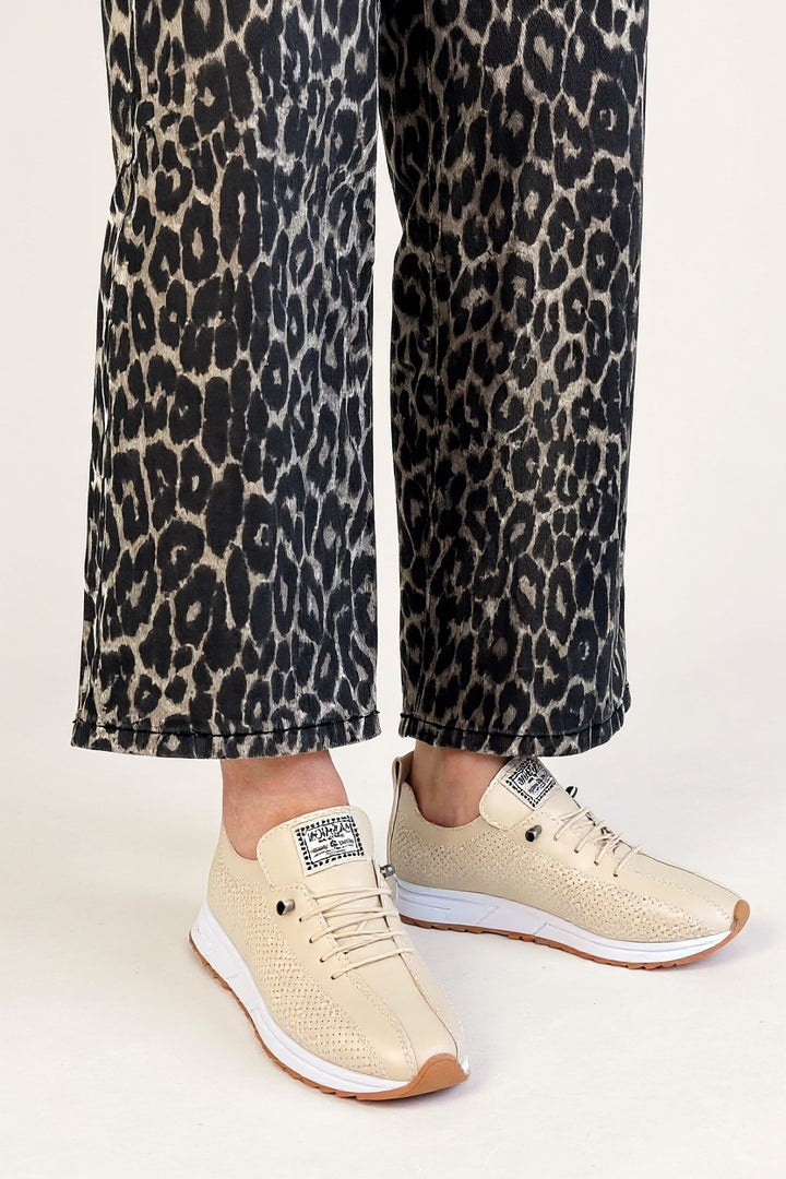 Fiert Kadın Bej Bağcıklı Spor Ayakkabı