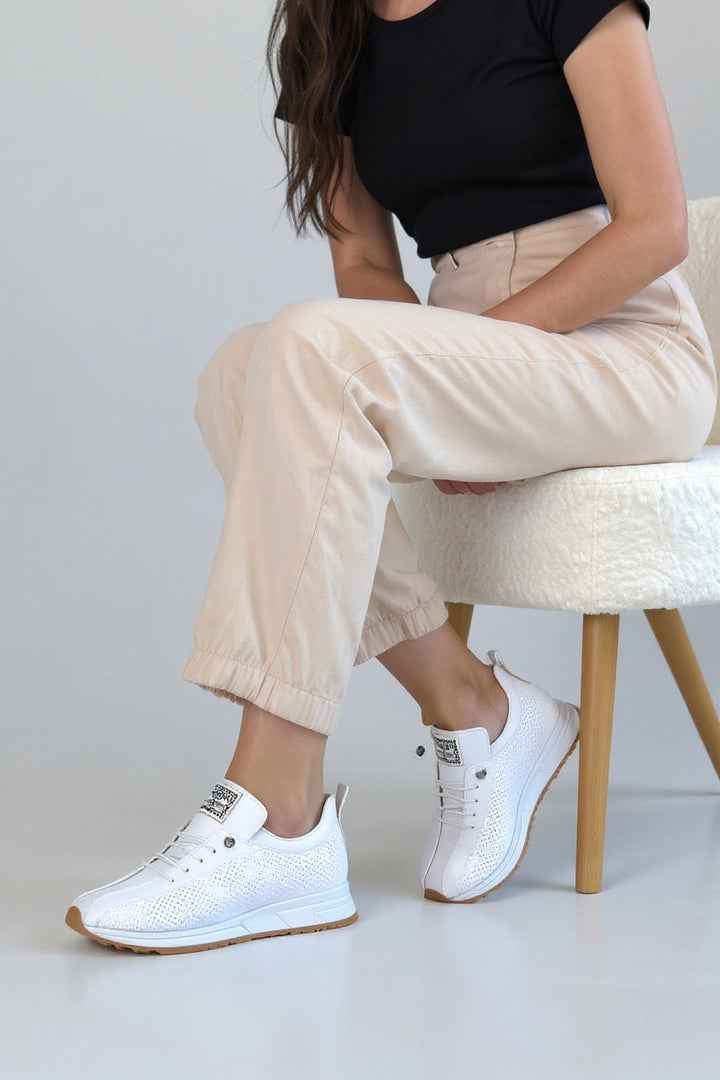Fiert Kadın Beyaz Bağcıklı Spor Ayakkabı