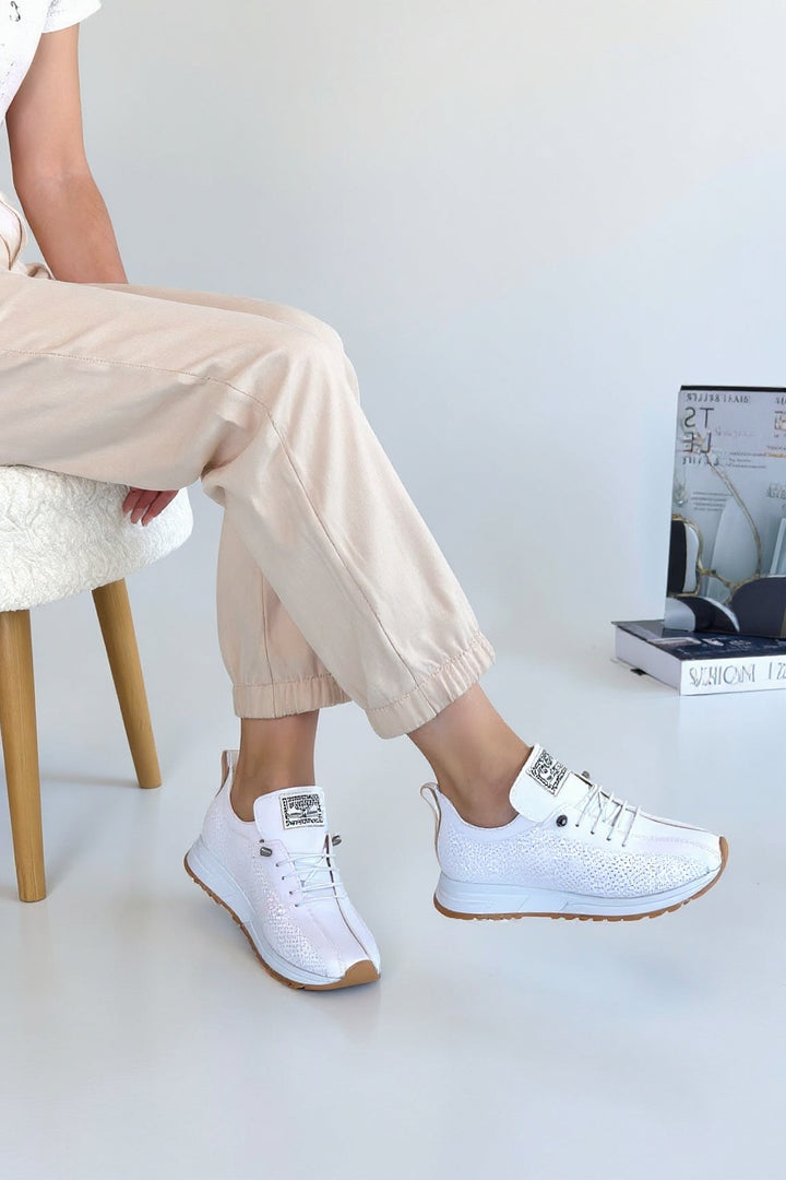 Fiert Kadın Beyaz Bağcıklı Spor Ayakkabı