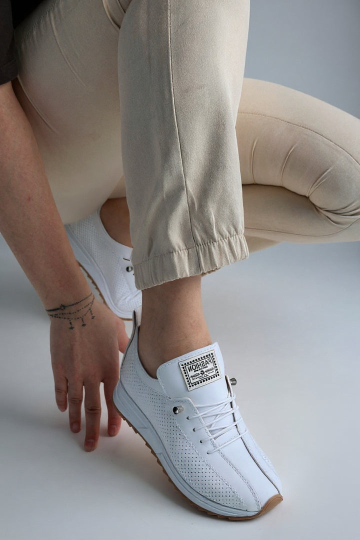 Fiert Kadın Beyaz Bağcıklı Spor Ayakkabı