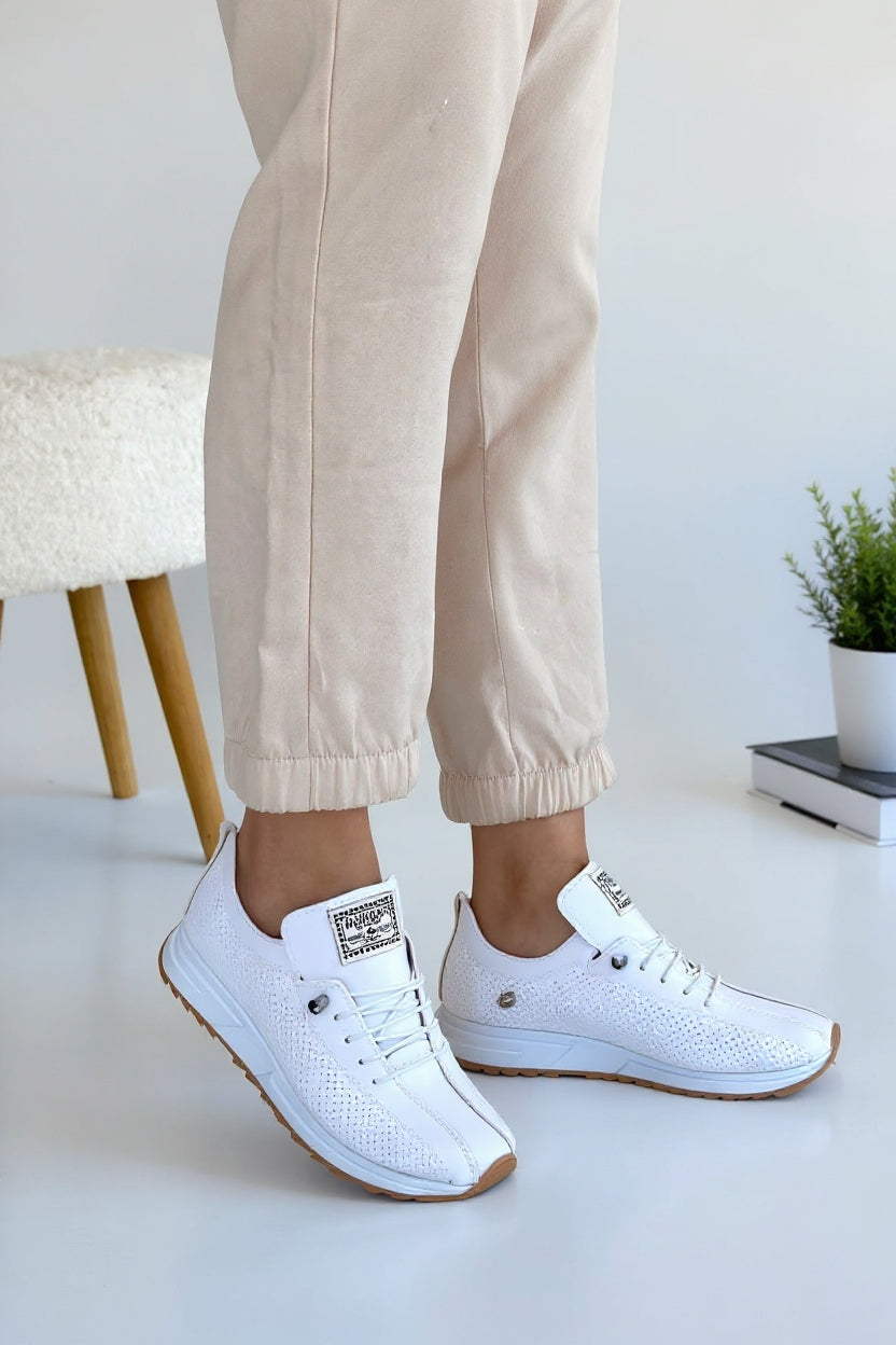 Fiert Kadın Beyaz Bağcıklı Spor Ayakkabı
