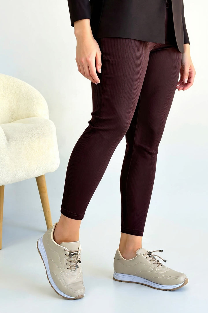 Finna Kadın Bej Bağcıklı Spor Ayakkabı