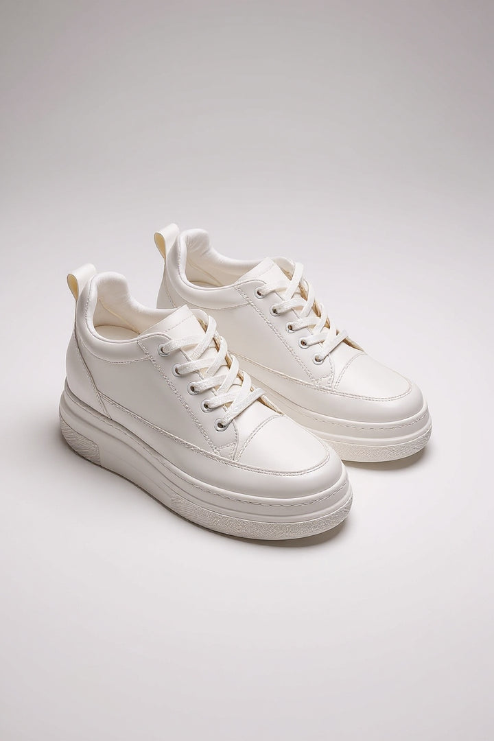 Helnes Kadın Beyaz Gizli Topuk Spor Ayakkabı