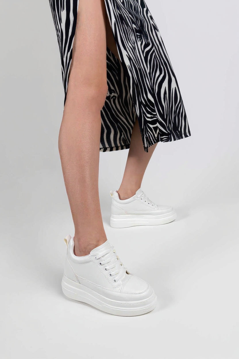 Helnes Kadın Beyaz Gizli Topuk Spor Ayakkabı