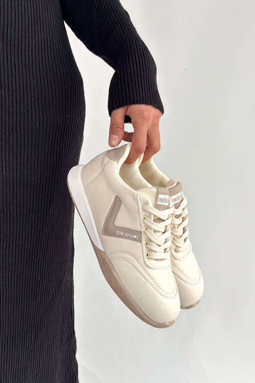 Jowen Kadın Bej Bağcıklı Spor Ayakkabı