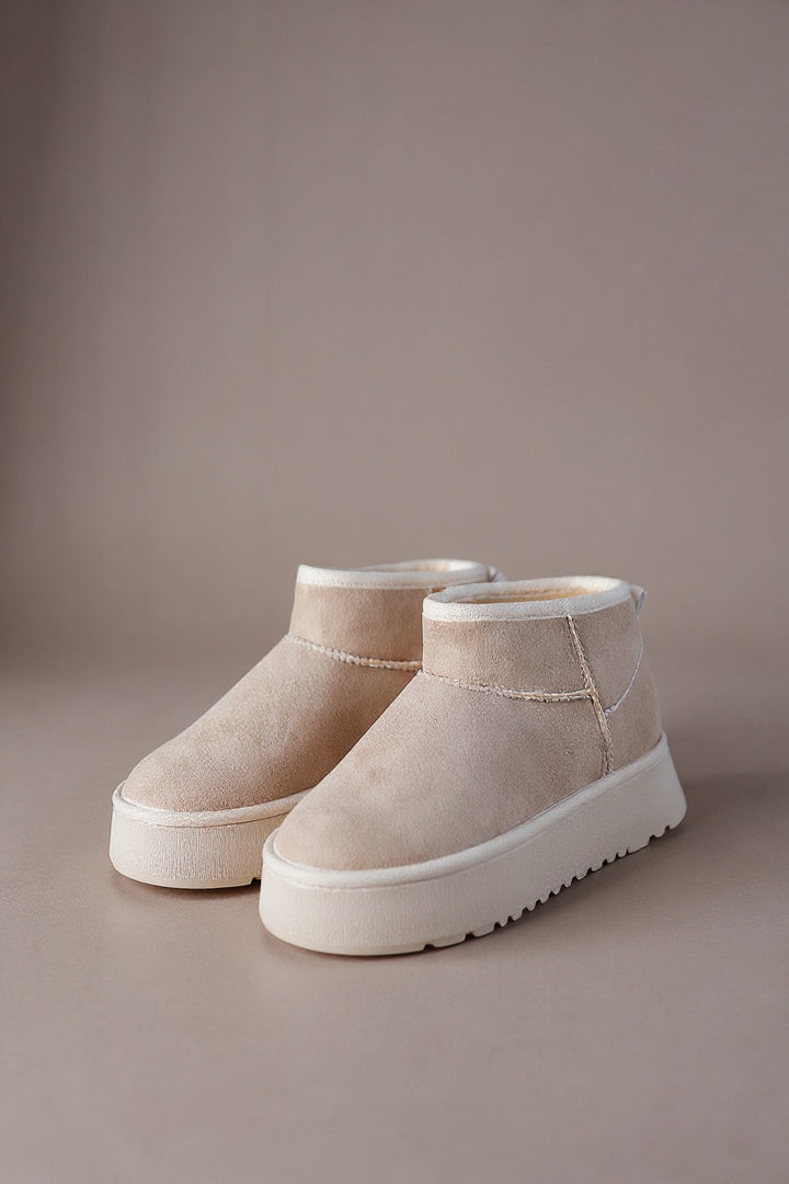 Linne Kadın Bej İçi Kürklü Bot
