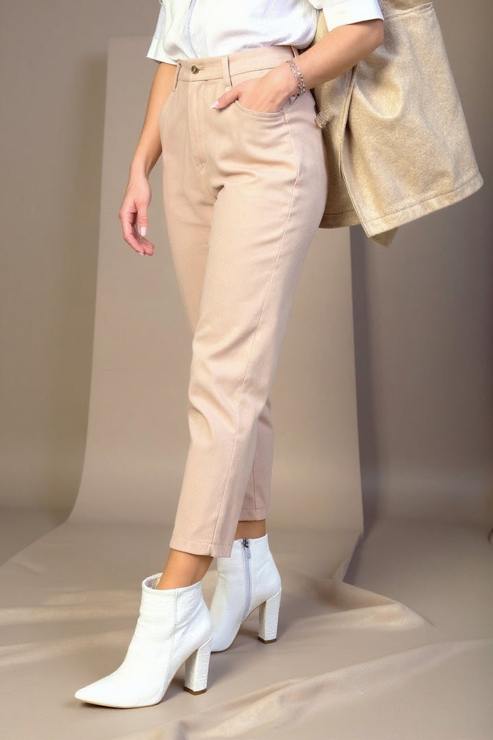 Loora Kadın Beyaz Rugan Desenli Topuklu Bot