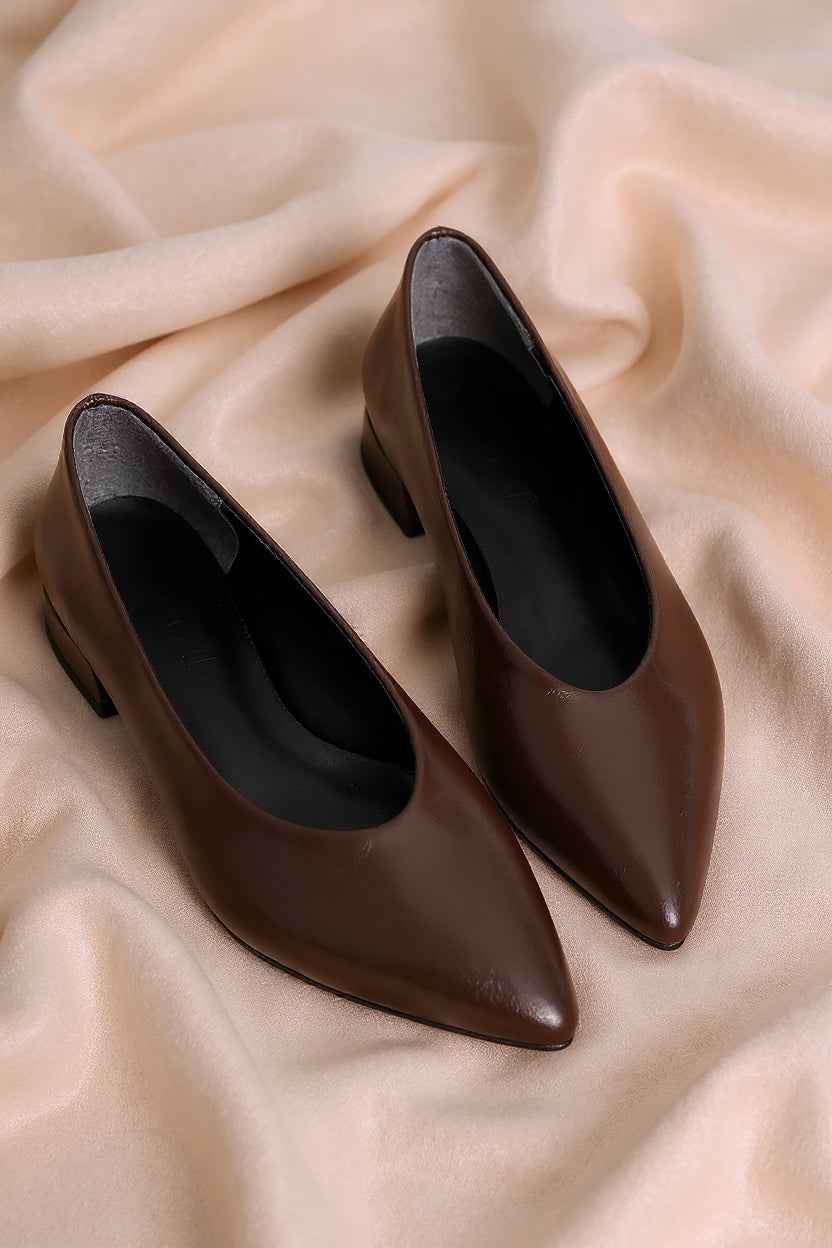 Louise Kadın Acı Kahve Babet Ayakkabı