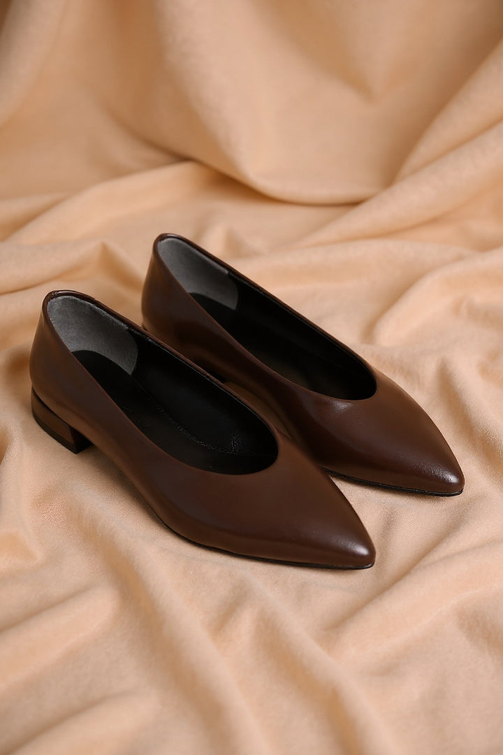 Louise Kadın Acı Kahve Babet Ayakkabı