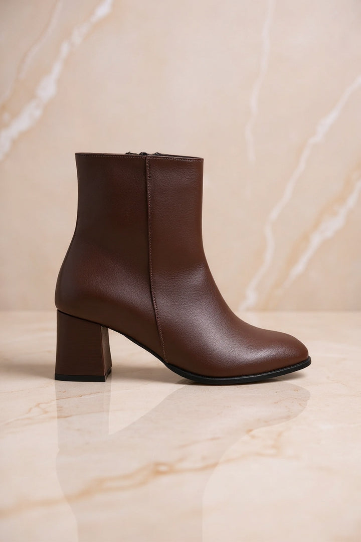 Lucinda Kadın Kışlık Acı Kahve Kalın Topuklu Bot
