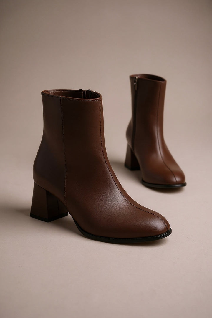 Lucinda Kadın Kışlık Acı Kahve Kalın Topuklu Bot