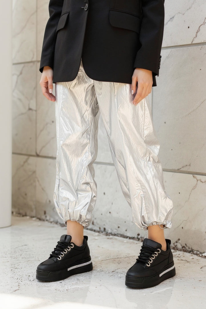 Lulu Kadın Siyah Gizli Topuklu Bağcıklı Spor Ayakkabı