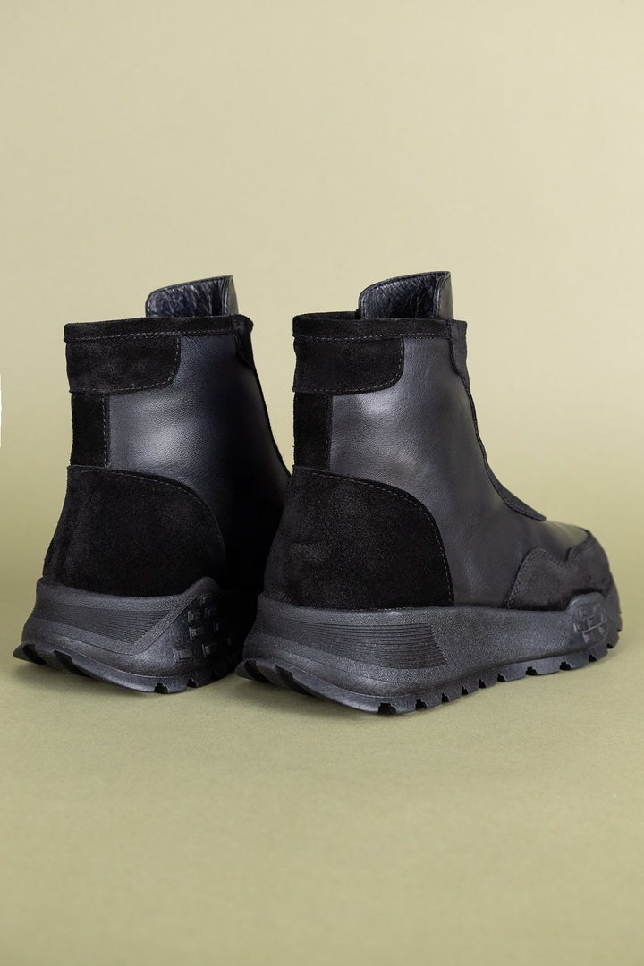 Summan Kadın Hakiki Deri Siyah Bot