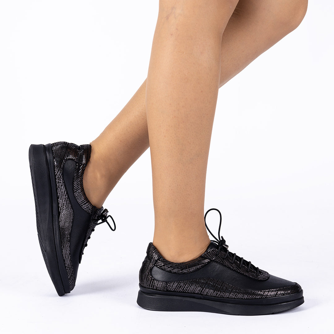 Sanna Kadın Hakiki Deri Siyah Casual Ayakkabı