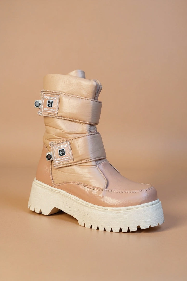 Masah Kadın Nude Rugan Cırt Cırtlı Kar Botu