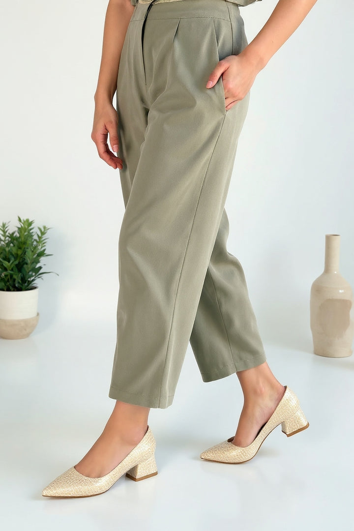 Meort Kadın Bej Rugan Kısa Topuklu Ayakkabı