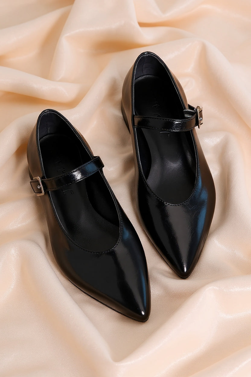 Meredith Kadın Siyah Babet Ayakkabı