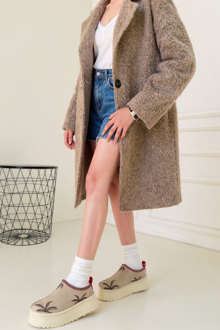 Mucy Kadın Bej Süet Kürklü Bot