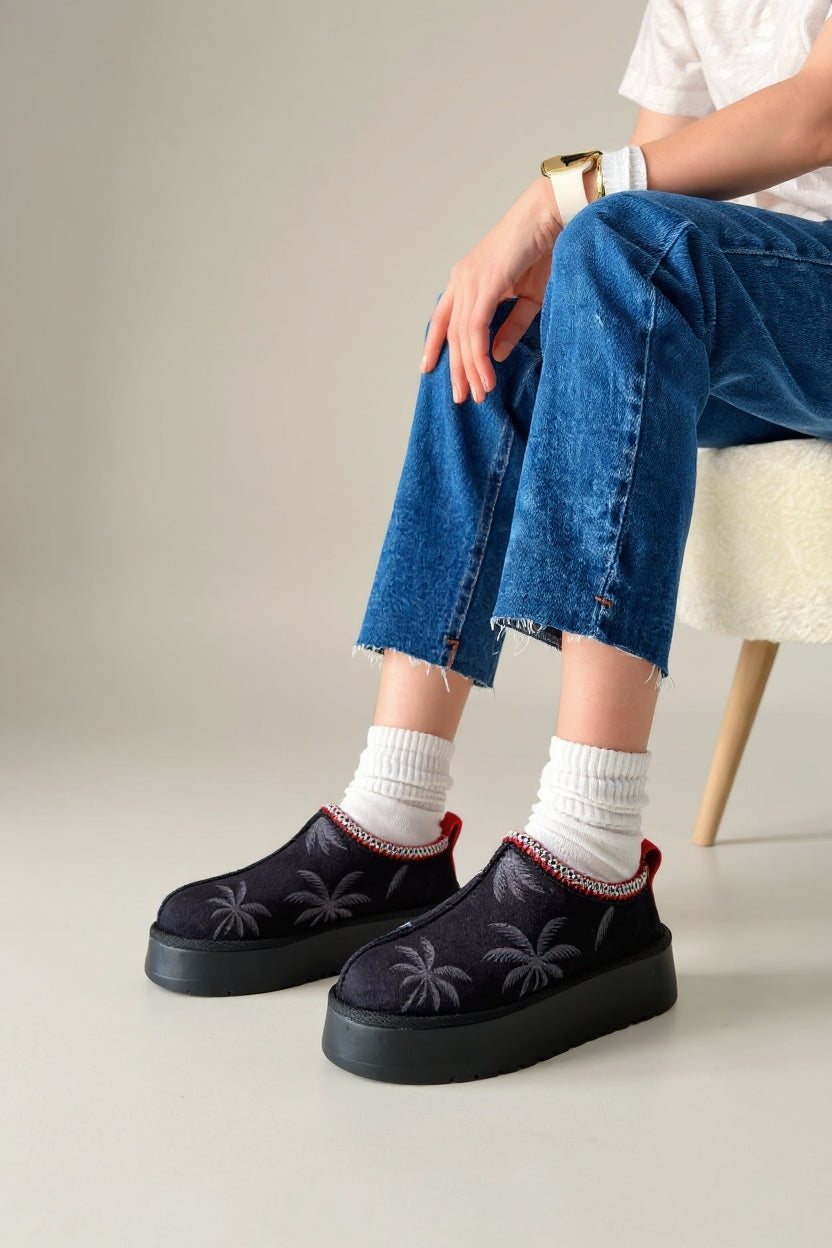 Mucy Kadın Siyah Süet Kürklü Bot