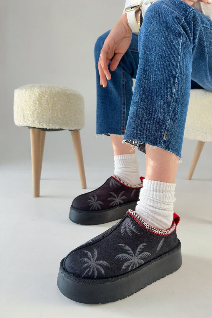 Mucy Kadın Siyah Süet Kürklü Bot