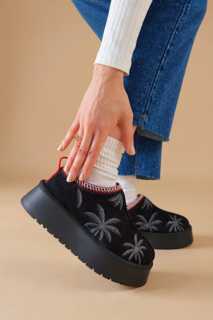 Mucy Kadın Siyah Süet Kürklü Bot