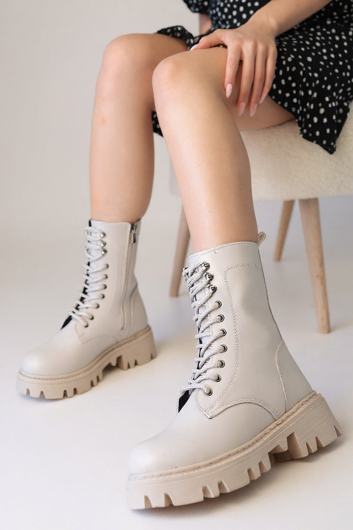 Neole Kadın Bej Bağcıklı Bot