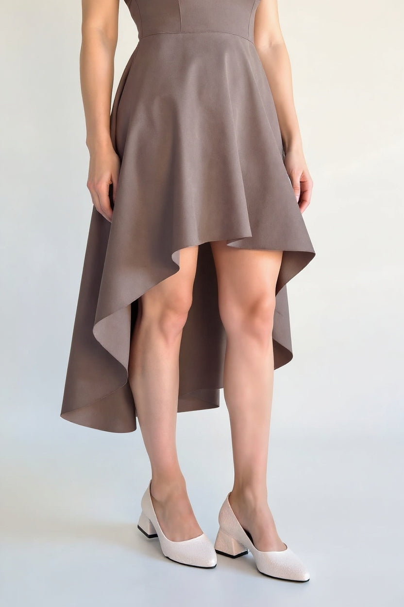 Nitya Kadın Bej Kroko Desenli Rugan Topuklu Ayakkabı