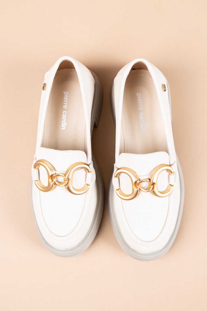 Pierre Cardin Yinda Kadın Tokalı Krem Loafer Ayakkabı PC-52650