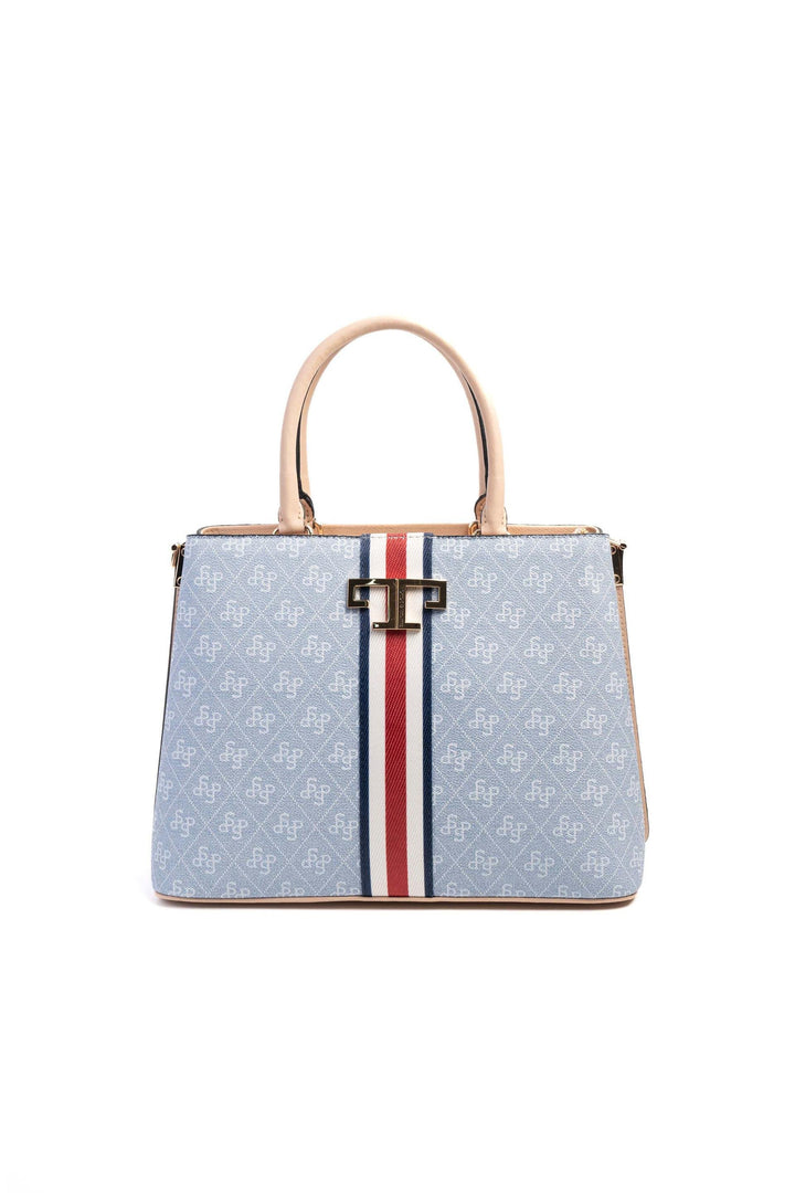 Silver & Polo SP924 Şeritli Monogram Kadın El Çantası