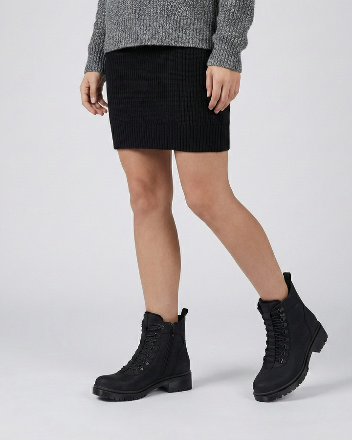 Sanel Kadın Kalın Tabanlı Mat Siyah Bot