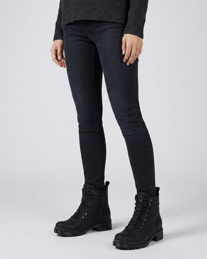 Sanel Kadın Kalın Tabanlı Mat Siyah Bot