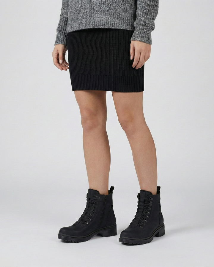 Sanel Kadın Kalın Tabanlı Mat Siyah Bot