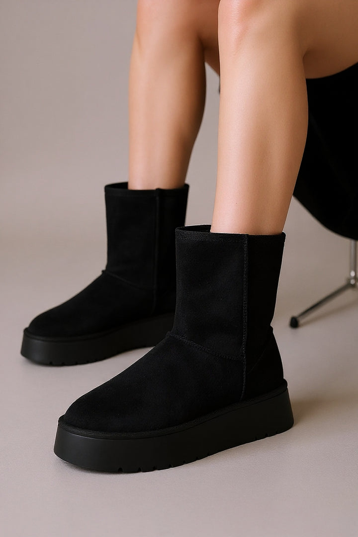 Sophia Siyah Süet Kadın Bot