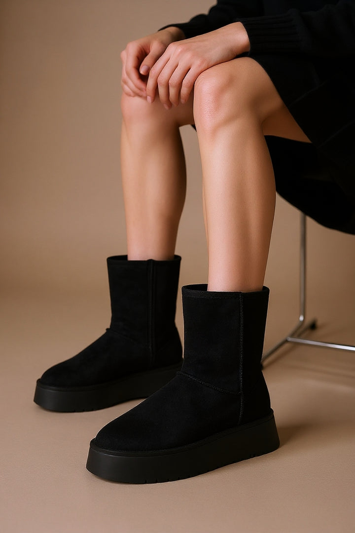 Sophia Siyah Süet Kadın Bot