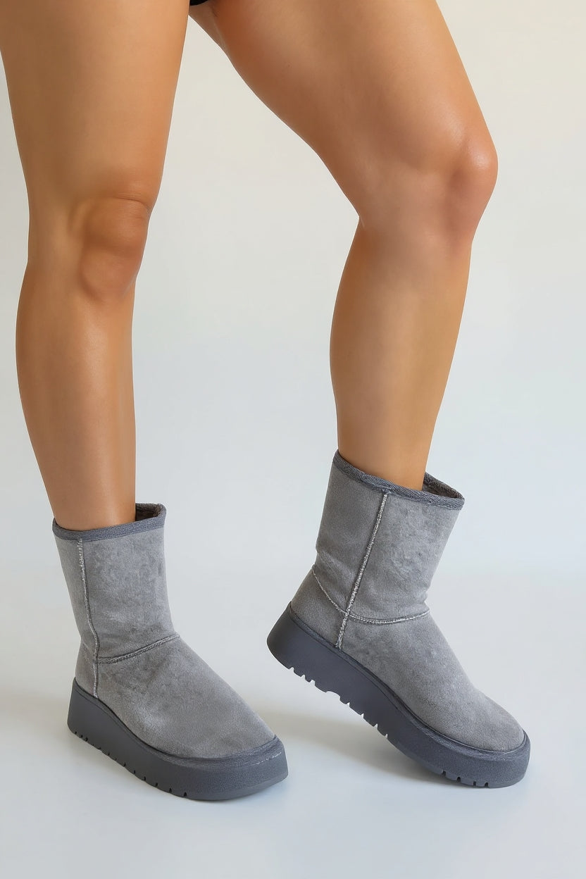Sophia Gri Süet Kadın Bot