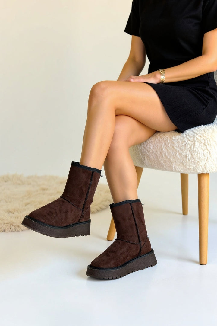 Sophia Kahverengi Süet Kadın Bot