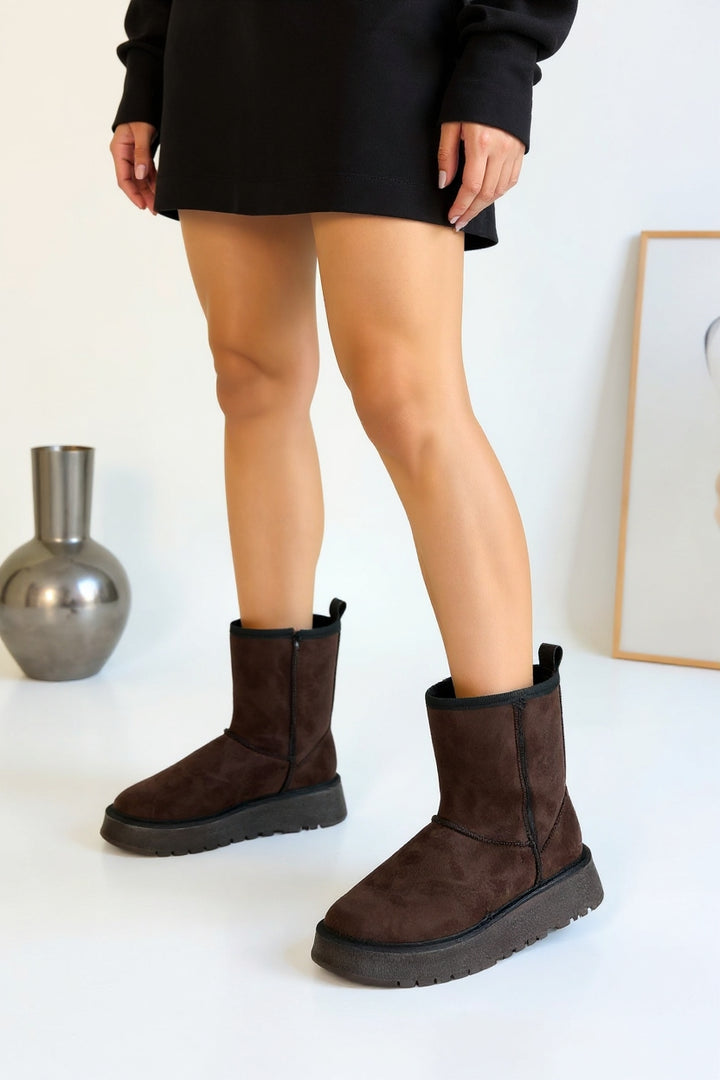 Sophia Kahverengi Süet Kadın Bot
