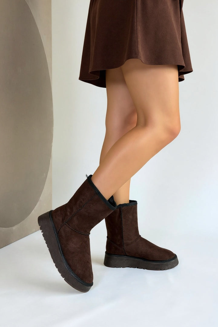 Sophia Kahverengi Süet Kadın Bot