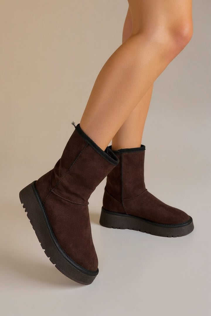 Sophia Kahverengi Süet Kadın Bot