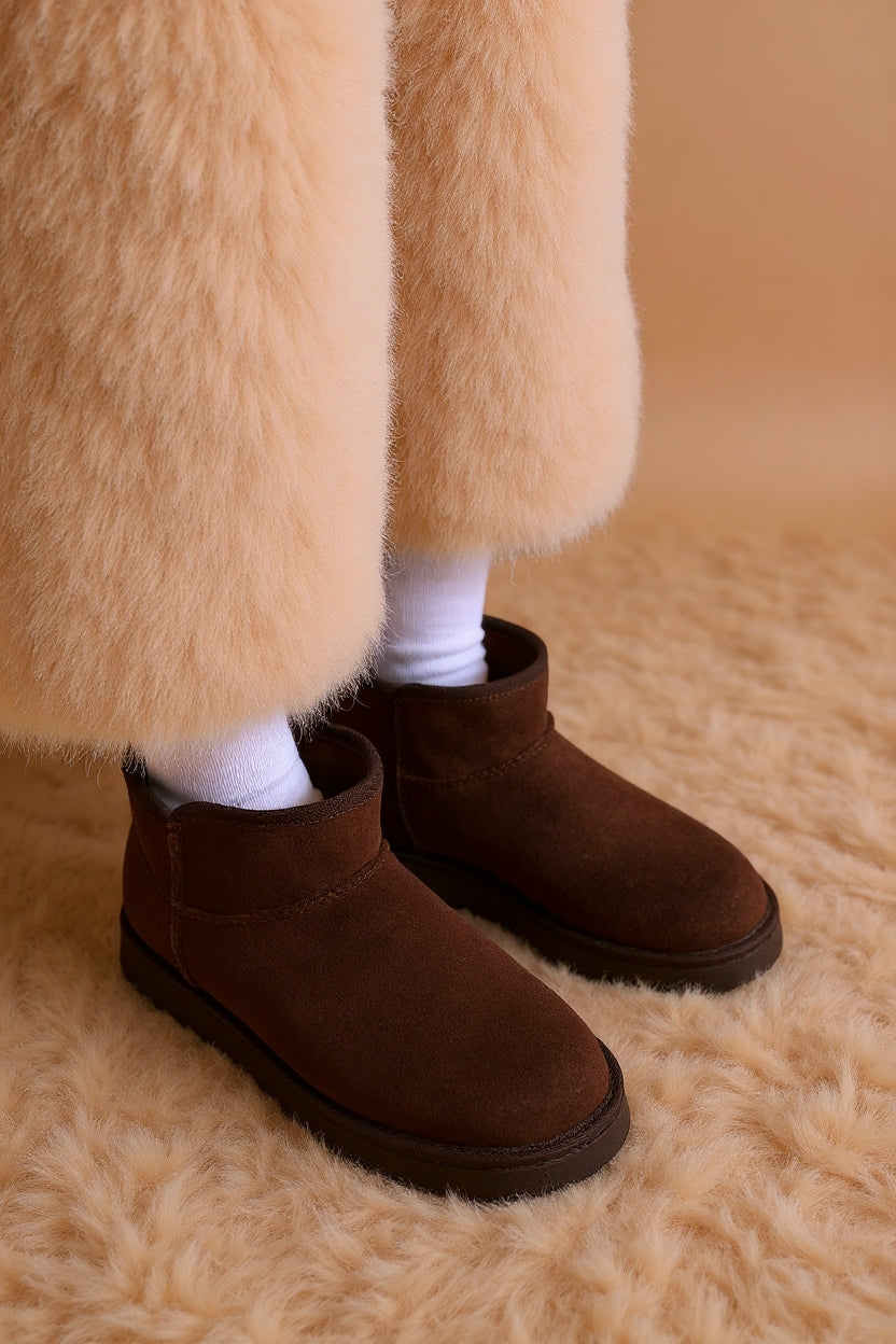 Velora Kadın Kahverengi İçi Kürklü Süet Bot