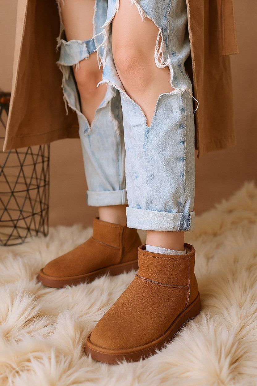 Velora Kadın Taba İçi Kürklü Süet Bot