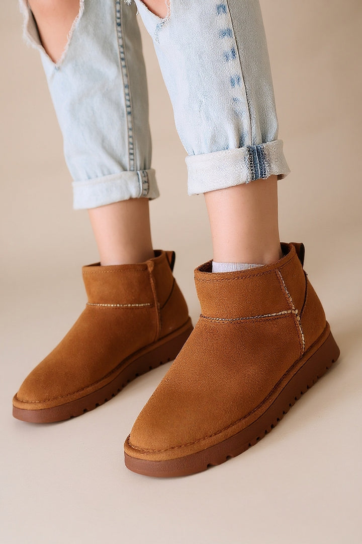 Velora Kadın Taba İçi Kürklü Süet Bot