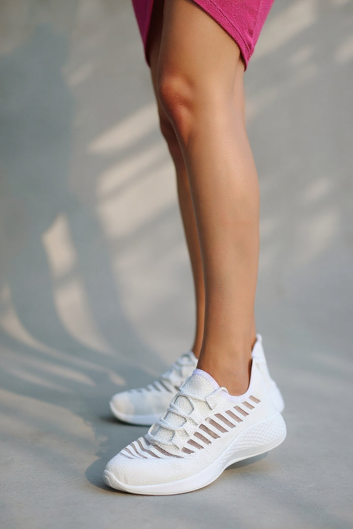Wina Kadın Beyaz Triko Spor Ayakkabı