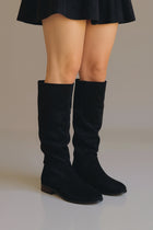 Winda Siyah Süet Körüklü Kadın Çizme